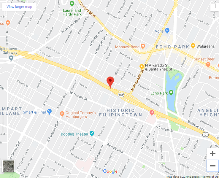 Google Map of 101 Freeway near Rosemont